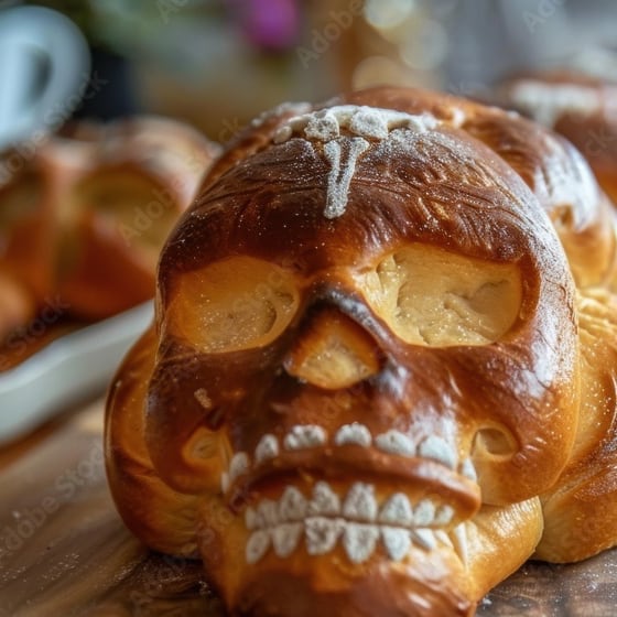skull-shaped bread